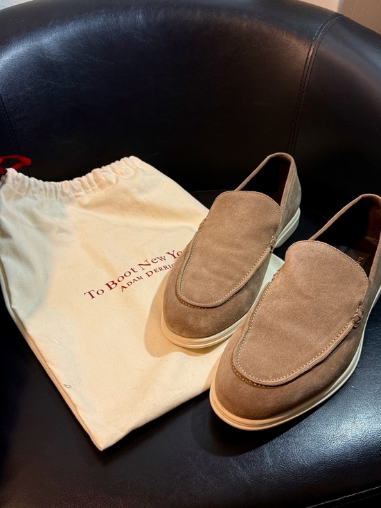 To Boot Adam Derrick Taupe Suede Slip-On Loafers main image 5